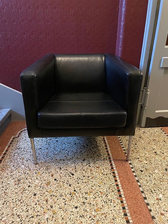Ledersessel schwarz IKEA KLAPPSTA Kaufen auf Ricardo
