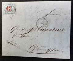 FALTBRIEF SCHWEIZ 1851 RAYON I MIT ATTEST