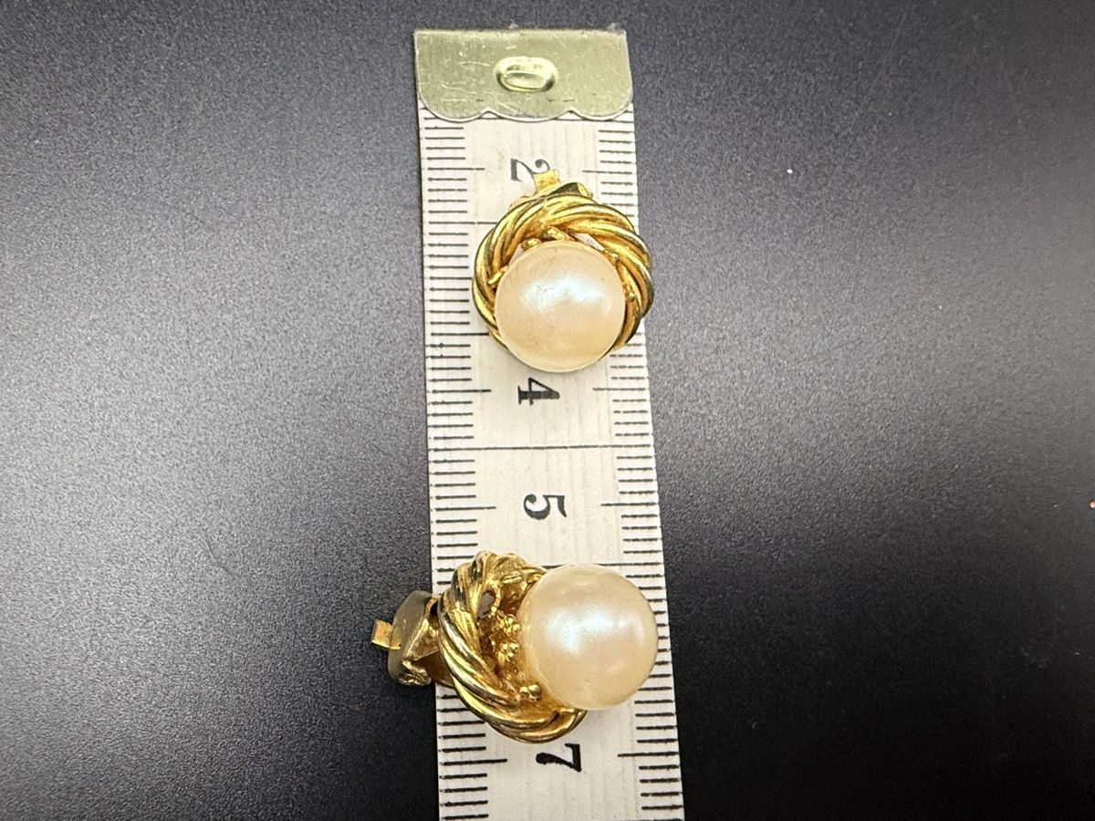 Orecchini pendenti & Orecchini a lobo: Vintage Goldfarbene Ohrringe mit Perlen, Clip – Usato da Lamone venduto da LaCantinaMagica 9