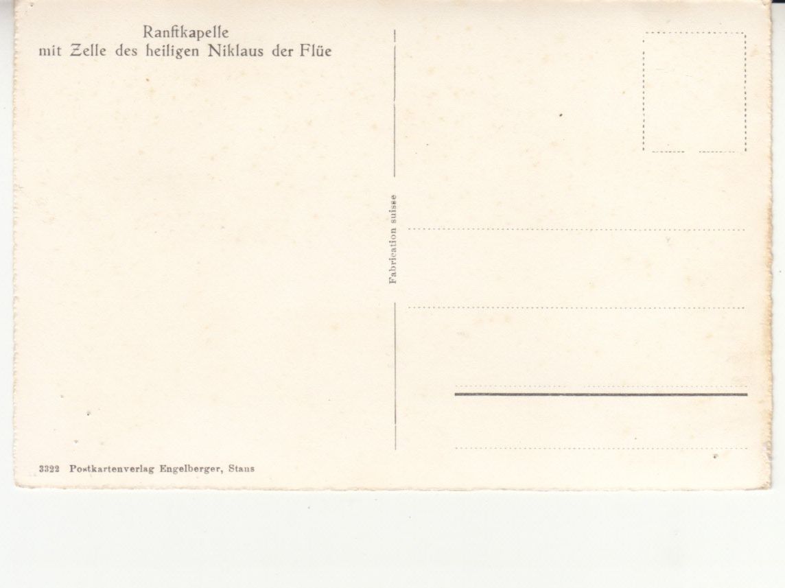 Cartoline postali: Flüeli Ranft ca. 1940 – Usato da Bürglen TG venduto da StampGraf 1