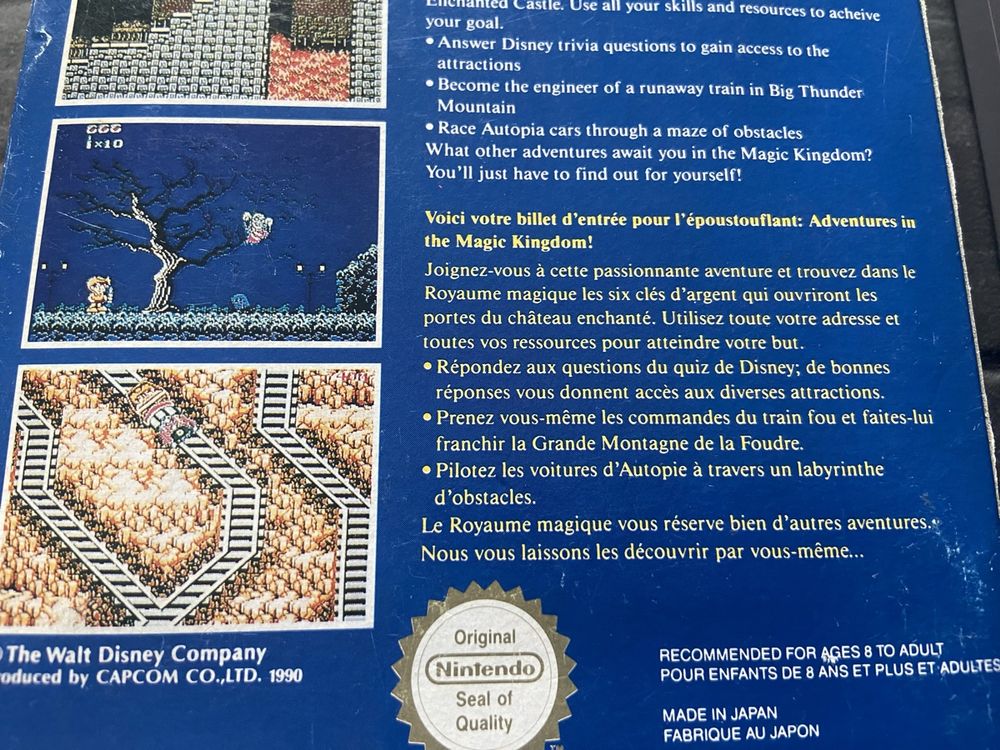 Disney's Adventures in the Magic Kingdom Boite Nes Nintendo (Gebraucht ...