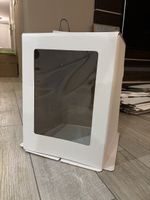 Weisse  Torten Box mit Fenster 33*33*45