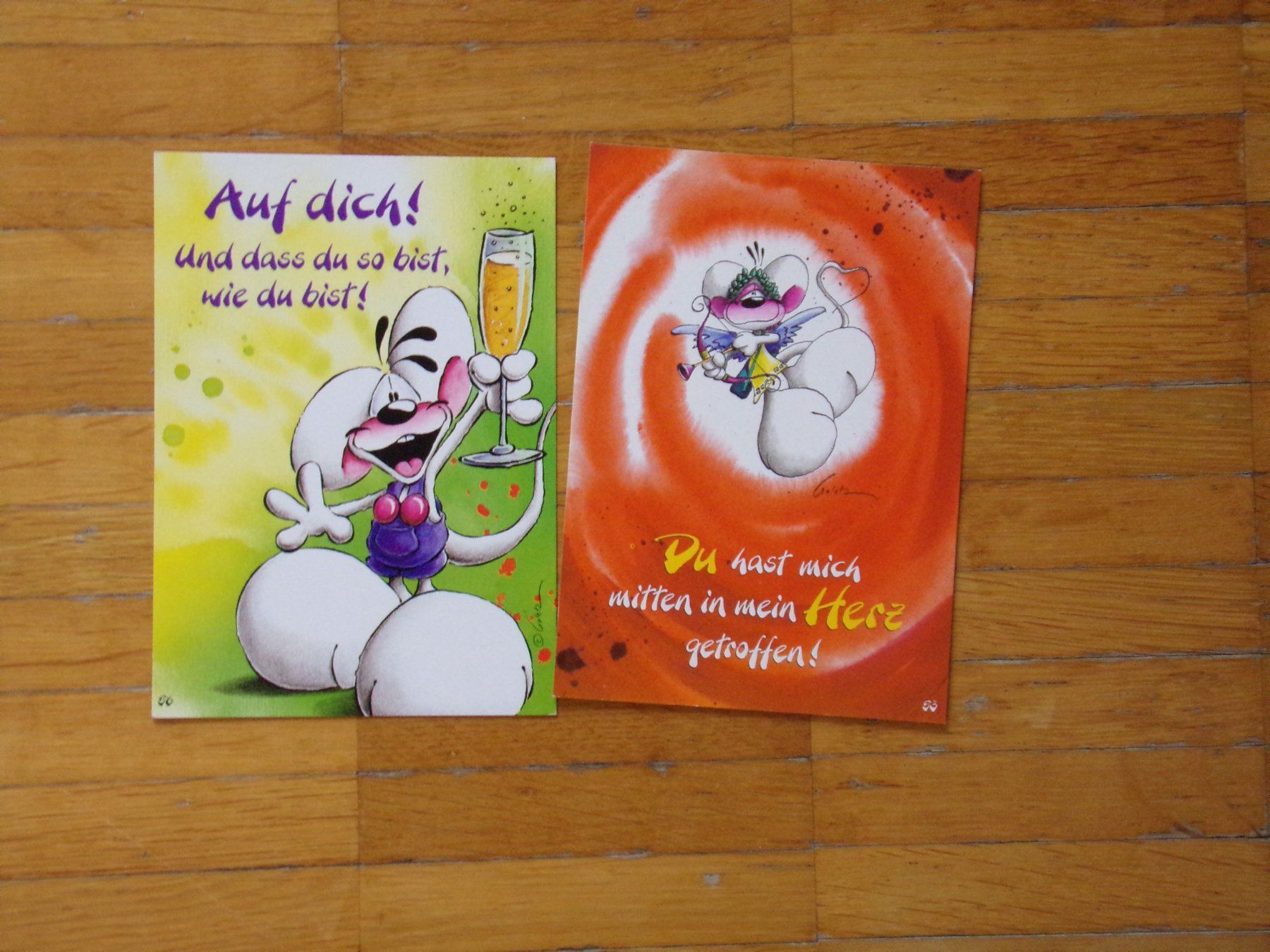 Ansichtskarten: Diddl Postkarten  2 Stück   Set O74 – Gebraucht aus Winterthur von Jessi_di