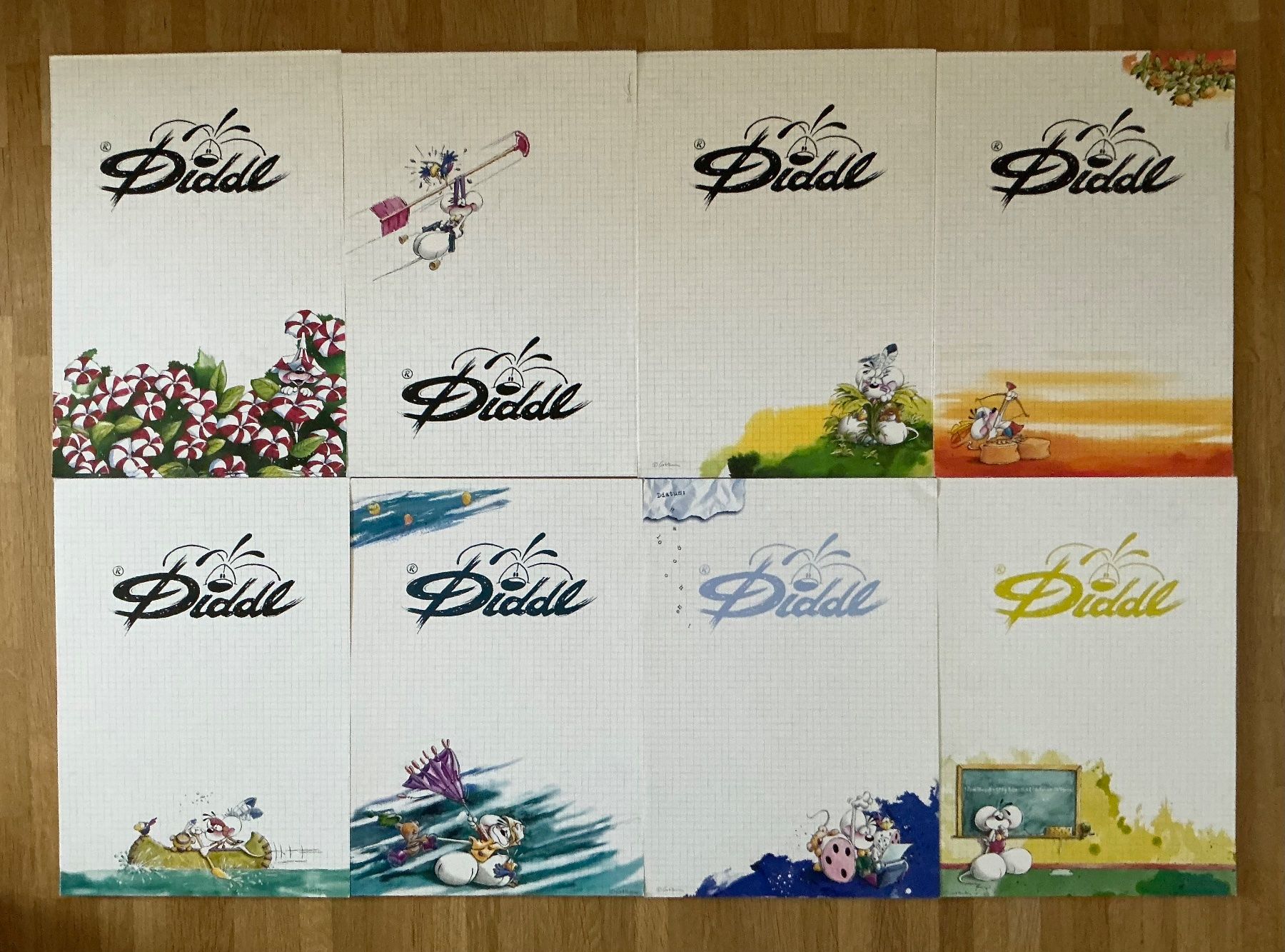Schreibblöcke: 8 Diddl A4 Blockblatt Nr. 65 bis 72 – Neu (gemäss Beschreibung) aus St. Margrethen SG von vista23