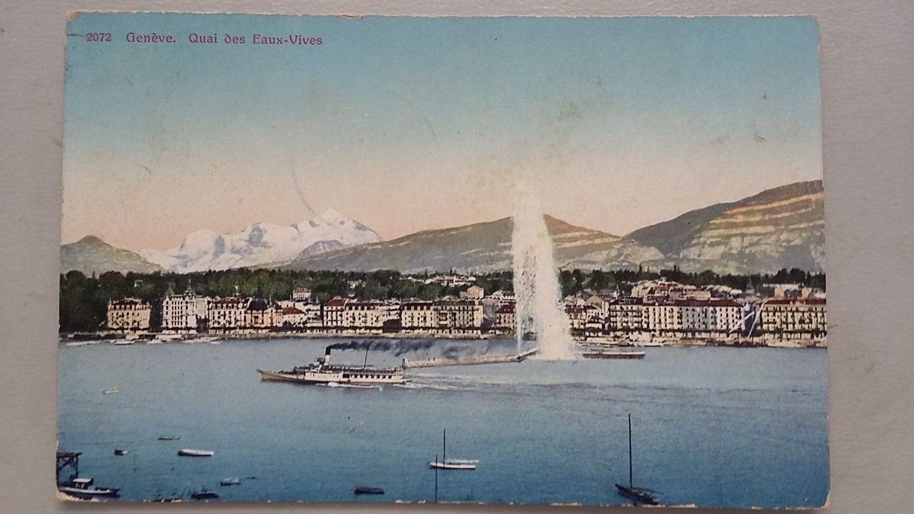 Cartoline postali: Geneve Quai des Eaux-Vives – Usato da Sargans venduto da nicsam1815