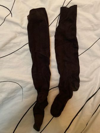 Chaussettes hautes brunes