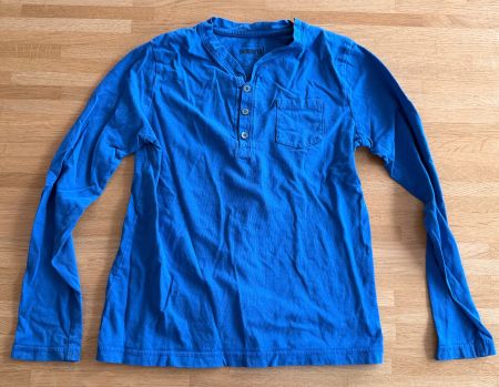 Pullover - PEPPERS Langarmshirt blau uni Gr. 134/140