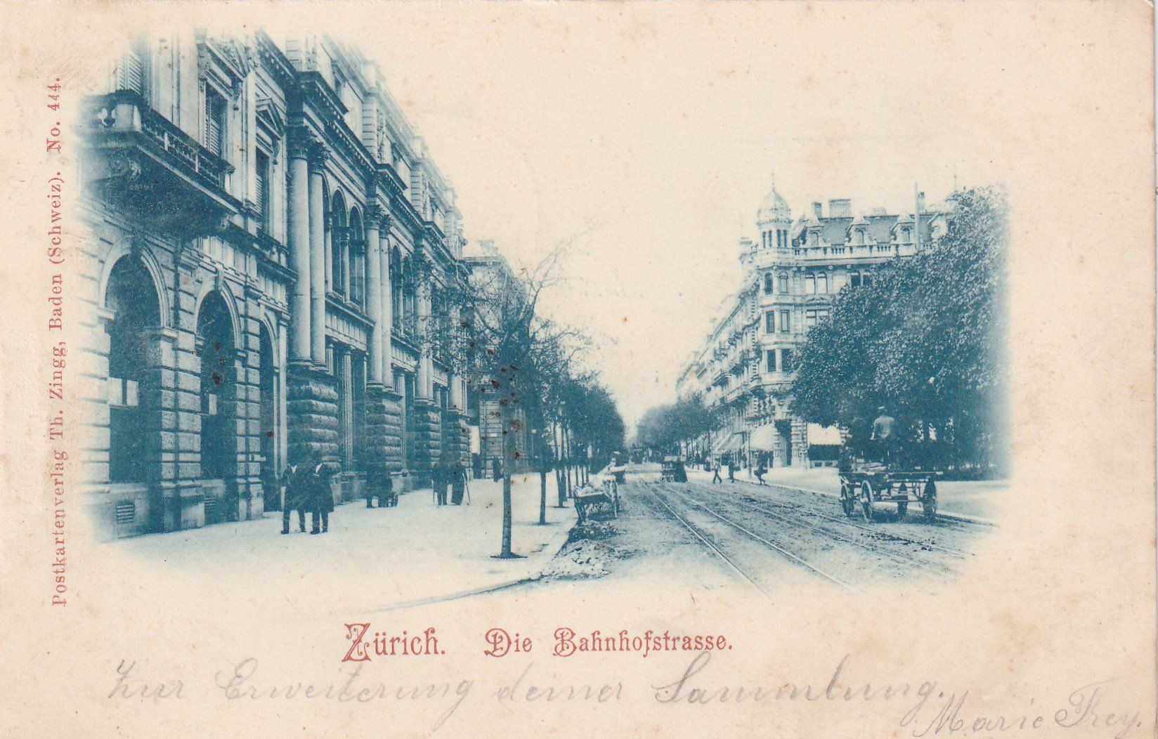 Cartoline postali: Zürich Bahnhofstrasse – Usato da Rorschacherberg venduto da fratovi2