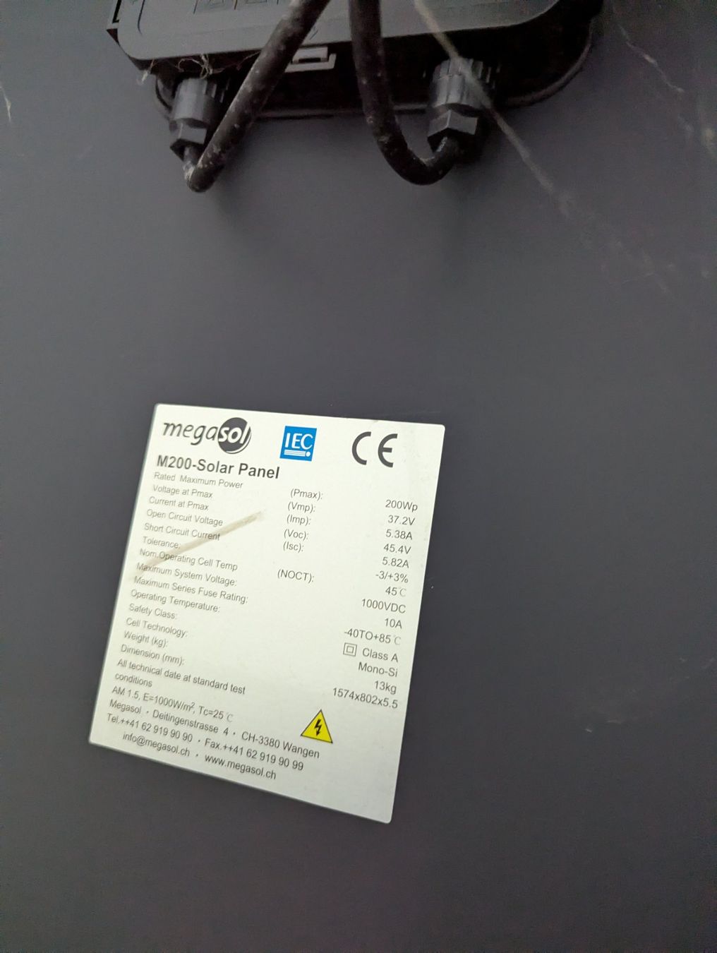 Megasol Solargeräte und Solarprodukte: Megasol Solar Panel M200-72-w – Neu (gemäss Beschreibung) aus Amriswil von K8D