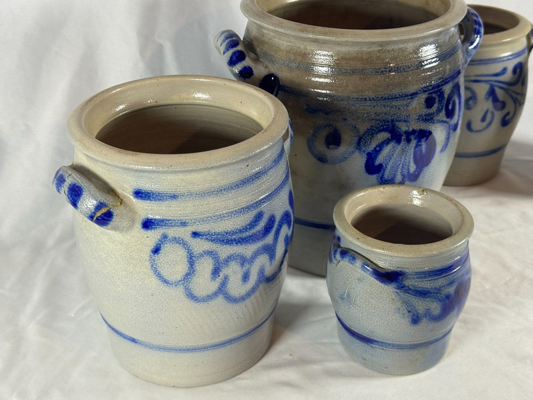 Töpfe: Lot de 5 pots/toupines/Schmalztopf en grès – Gebraucht aus Tramelan von lolopat 1