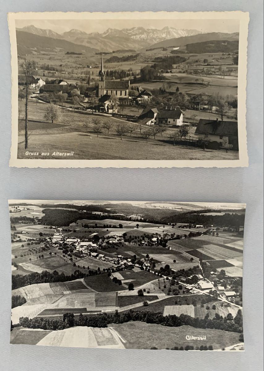 Cartoline postali: Ansichtskarten Schweiz - Alterswil, FR – Usato da Düdingen venduto da polytropon_5