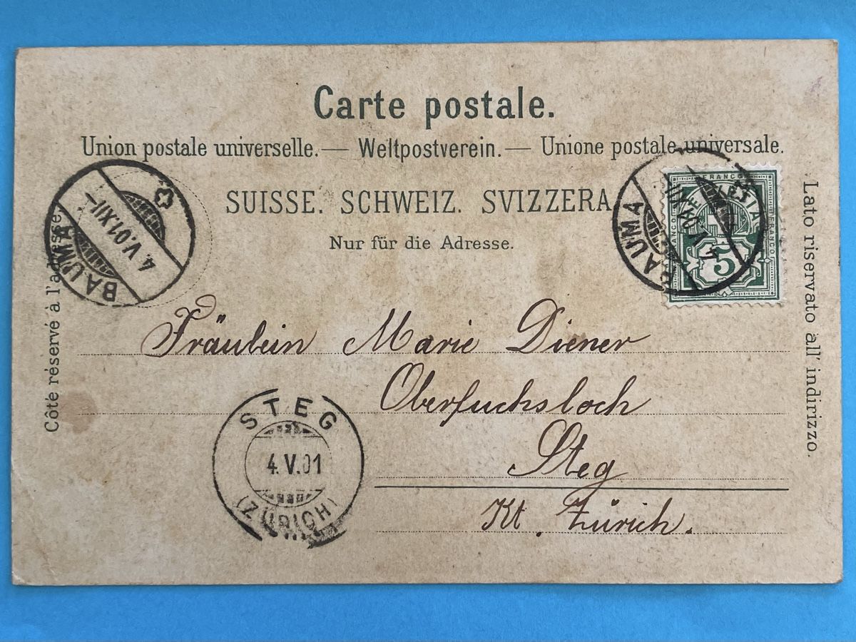 Cartoline postali: Alte Ansichtskarte von Bauma ZH, Lithographie – Usato da Bauma venduto da Baumer71 1