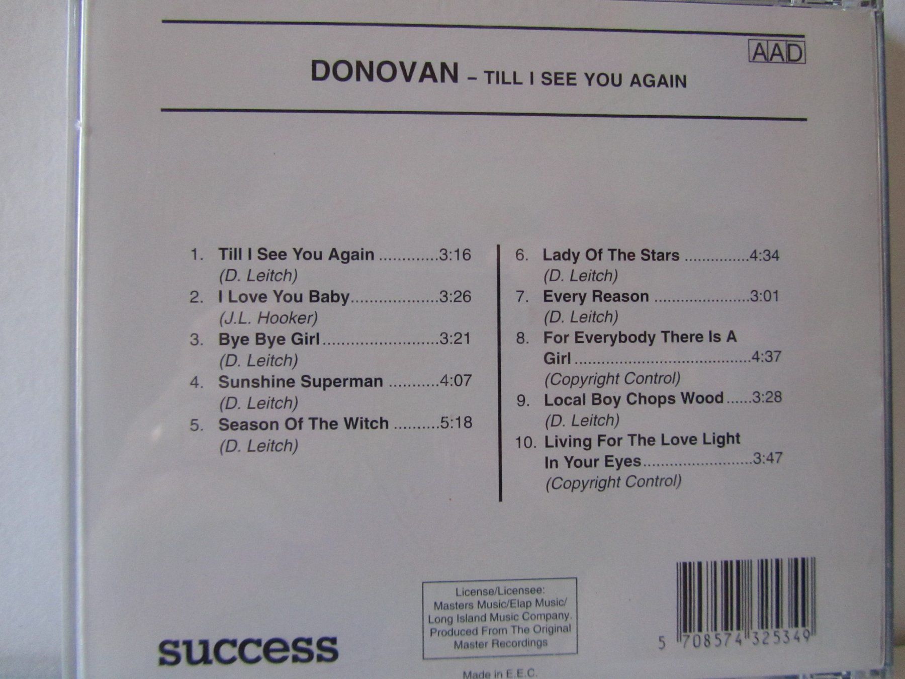 CDs: Donovan, CD, till I see you again – Gebraucht aus Weiningen ZH von dietsch57 1