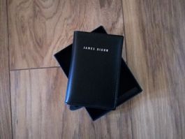Kartenetui Leder schwarz JAMES DIXON neu mit Box