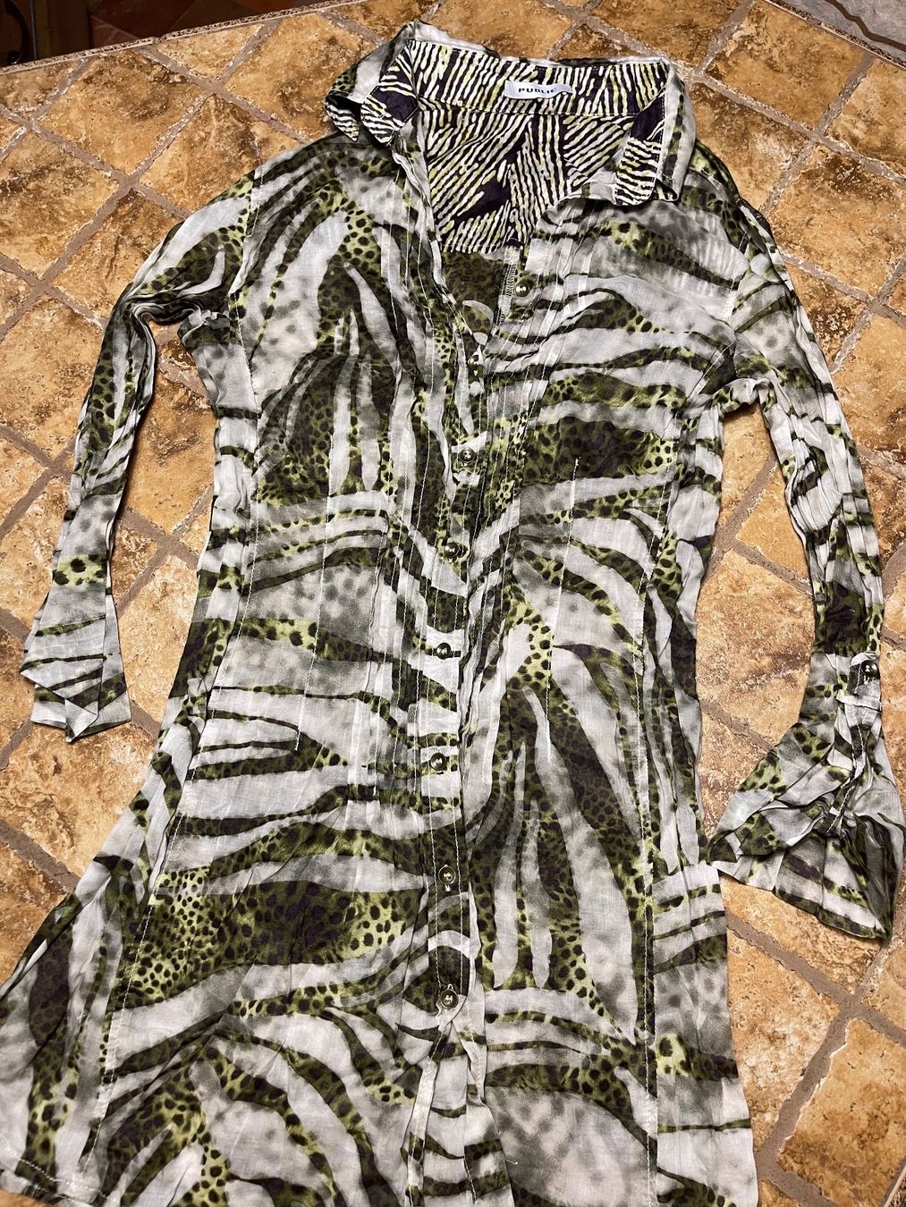 Blusen: Exklusiv Camicia lunga-zebrato-cotone con seta-tgS/M – Neu (gemäss Beschreibung) aus Gordevio von LanaZimm 4