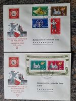1955 : 2 Ersttagsbriefe Expo Lausanne