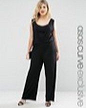 Jumpsuit / Overall schwarz, ca. 46 XL asos curve