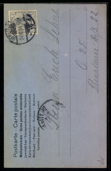 Cartoline postali: Handgemachte-Collage-AK Aufgeklebter Wan – Usato da Berlin venduto da bartko-reher 1