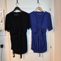 2x Stillshirt Umstandsshirt Gr. 40/42 Schwarz Blau