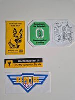 Blaulicht-Nostalgie  alte Schweizer Polizei-Sticker