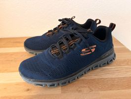 Skechers Herren Glide-Step Navy Black Grösse 43