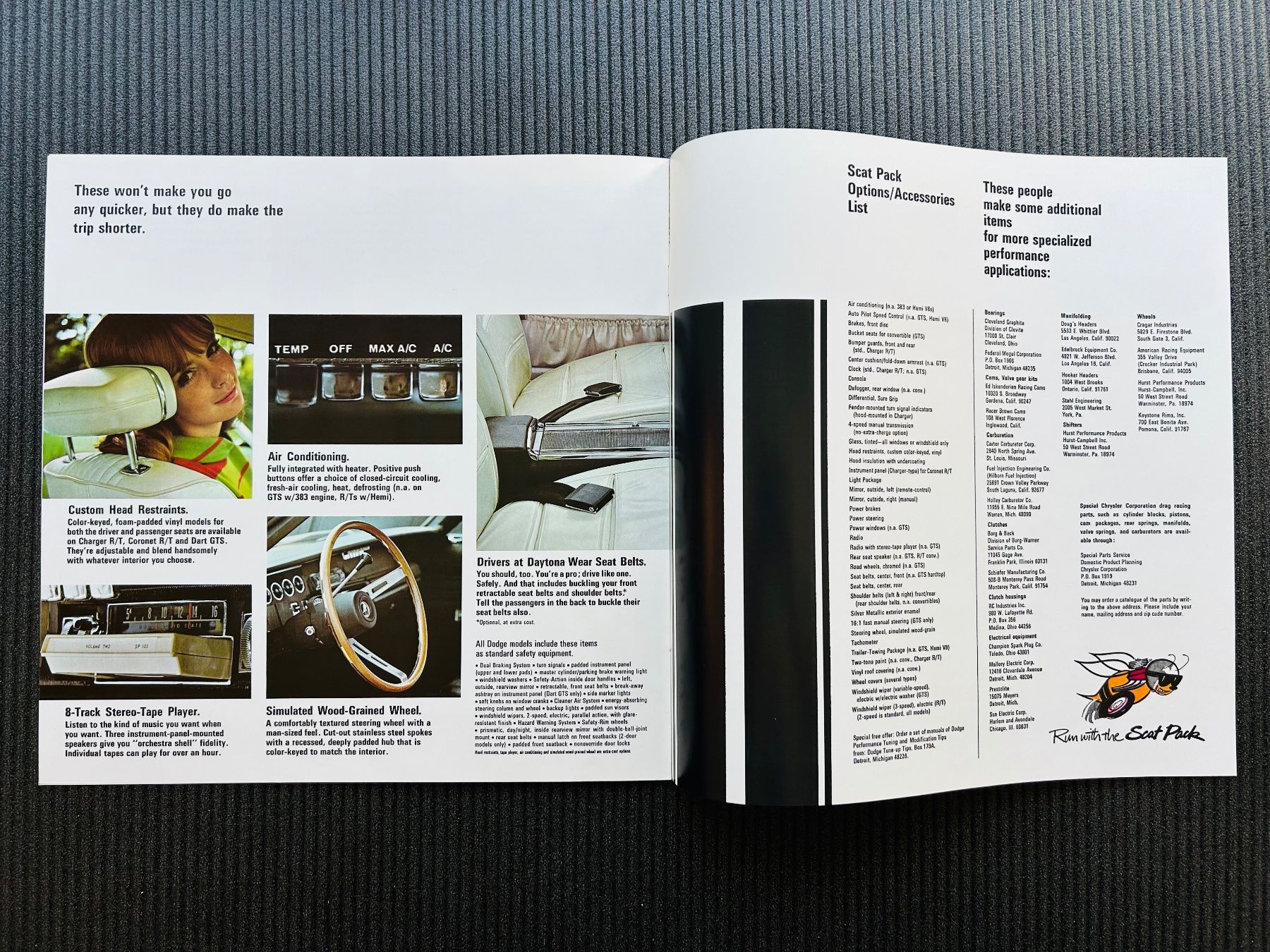 Dodge Documenti: Dodge Performance Original Brochure 1968 Charger Coronet – Usato da Herrliberg venduto da surfcafe 5