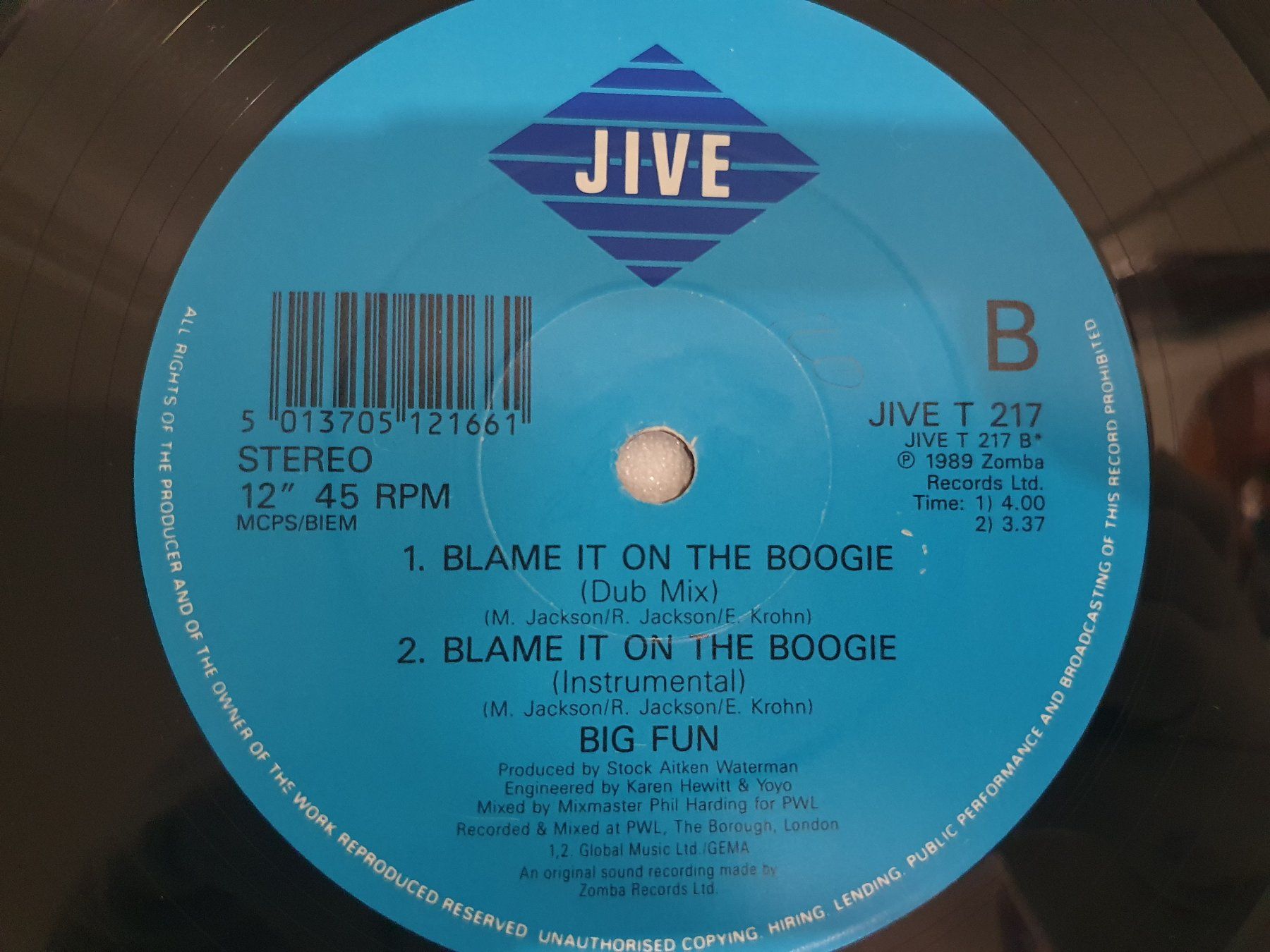 Dischi in vinile: Big Fun – Blame It On The Boogie – Usato da Uster venduto da Vinyl-Leidenschaft 5