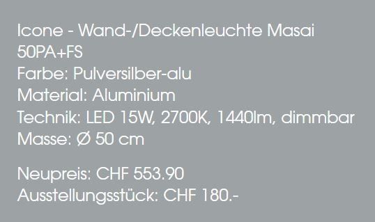 Lampes: Design-Leuchte LED, Massai 50 von Icone – D'occasion à Binningen par Masc61 1
