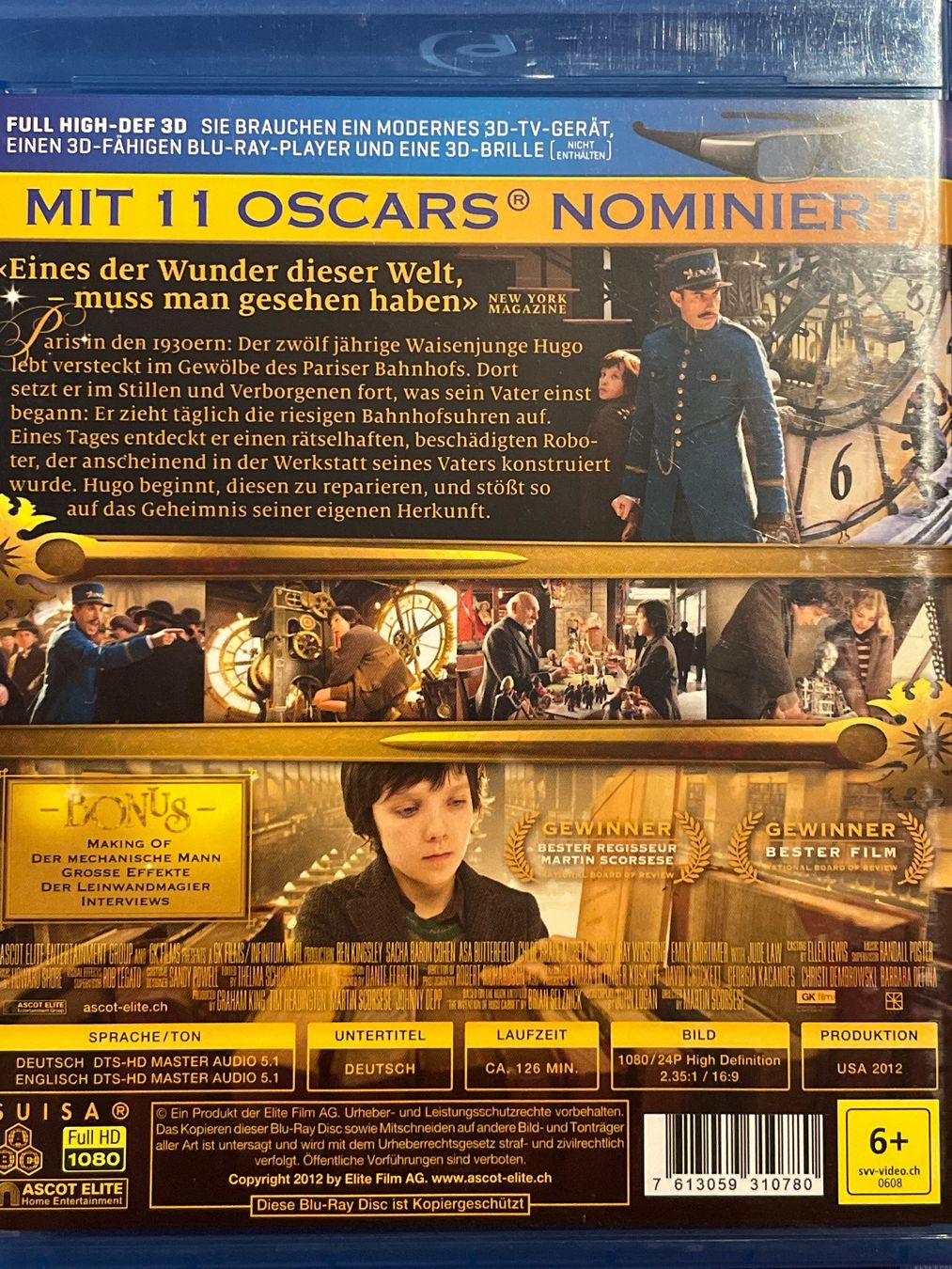 Tutti i DVDs: Hugo Cabret 3D   (2011) – Nuovo (secondo la descrizione) da Waldenburg venduto da Gonzo8 1