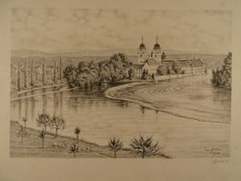 RHEINAU, LITHOGRAPHIE 1938