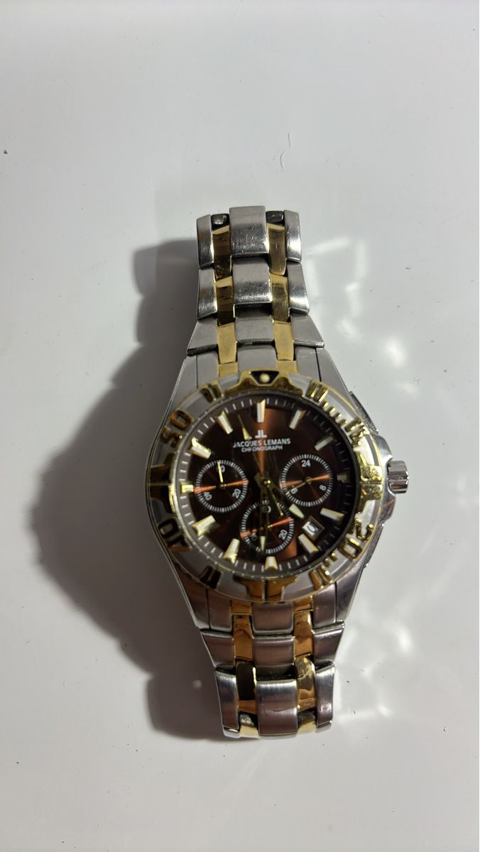 Jacques Lemans Orologi: Jacques Lemans Chronograph Herren Uhr Bicolor – Usato da Bonaduz venduto da Jomby