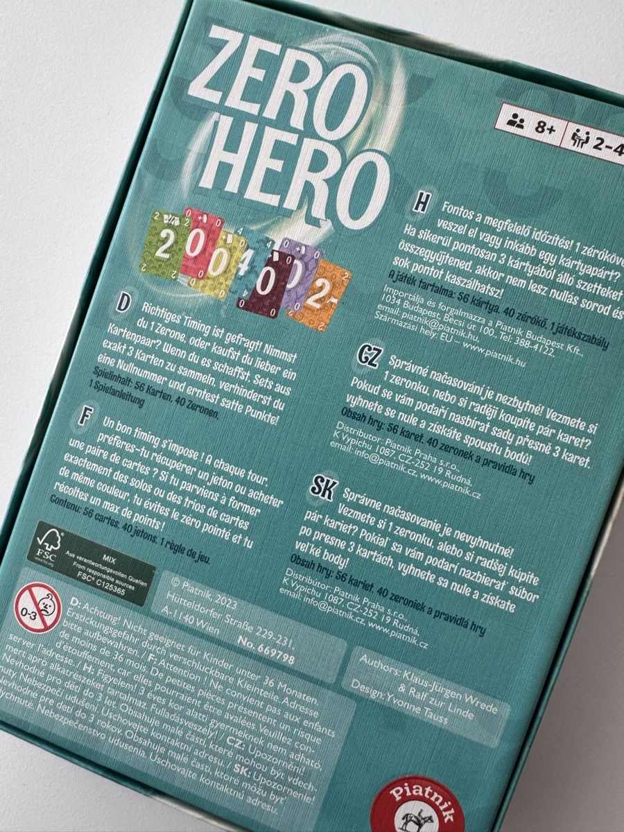 Giochi: Neuwertiges Kartenspiel "Zero Hero" – Nuovo (secondo la descrizione) da Sursee venduto da ste_zr96 1