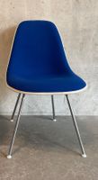 Herman Miller Fiberglas Side Chair DSX Eames  Hopsack blau