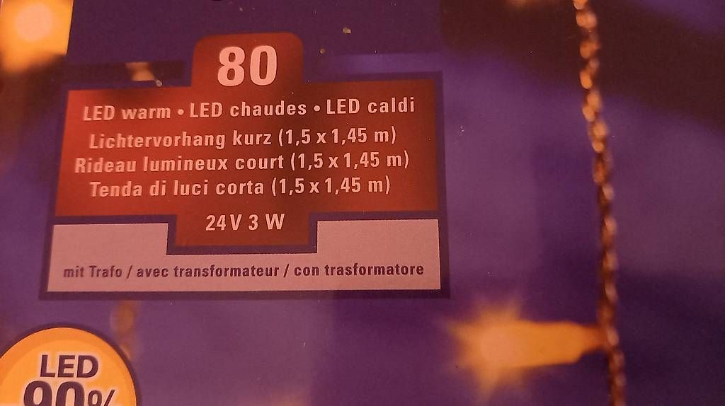 Migros Ghirlande e barre luminose: Lichtervorhang aussen – Usato da Oberdorf BL venduto da piwi11 3