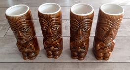 4 Tiki Becher  -  Mug  -  Retro  - Cocktail  - Vasen  - 70er