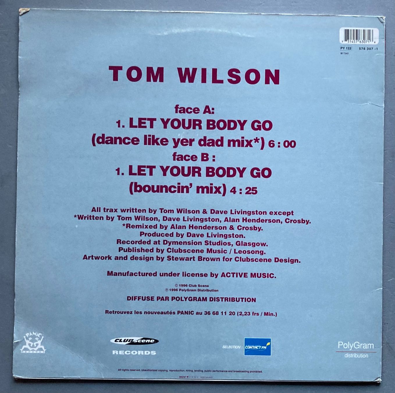 Dischi in vinile: TOM WILSON - LET YOUR BODY GO – Usato da Poliez-Pittet venduto da Newtown-Records 1