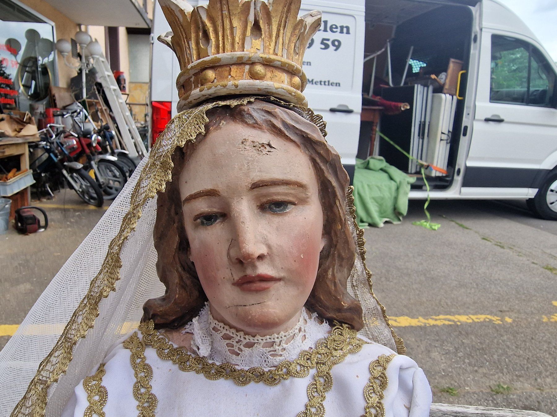 Skulpturen & Statuen: Maria mit Kind holz antik – Gebraucht aus Mettlen von elios0888 1