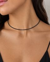 Handgefertigter Choker Rauchquarz Edelstahl 