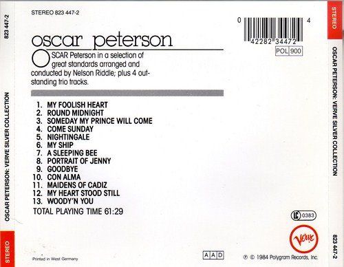 CD: Oscar Peterson with Strings [VERVE] Ray Brown, Ed Thigpen, – Usato da Unterbäch VS venduto da Plasido 1