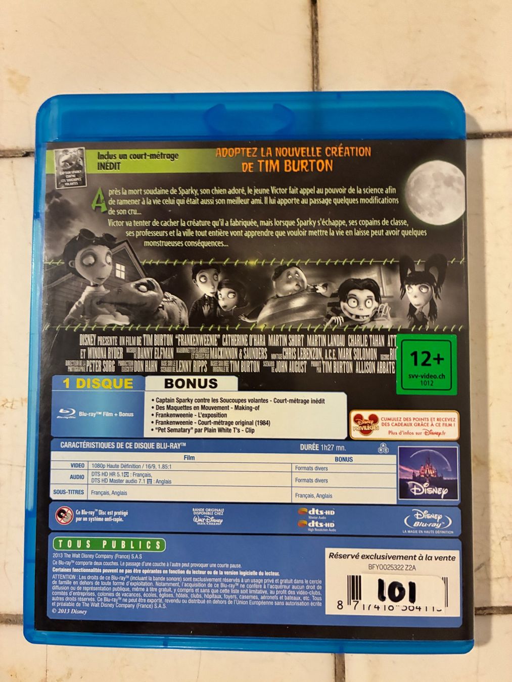 Tutti i DVDs: Frankenweenie (2012, Blu-ray, Tim Burton, Animation) – Usato da Vevey venduto da zecollector 1