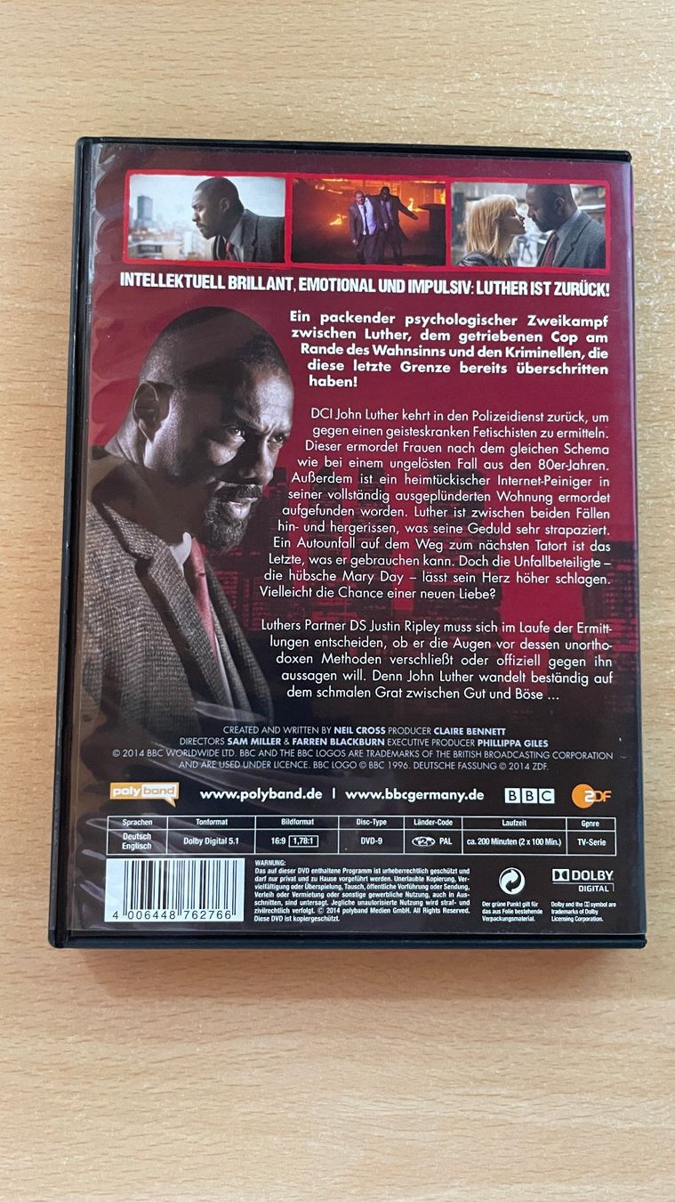 Tutti i DVDs: Luther - Staffel 3 – Usato da Glattfelden venduto da cybermaxx 1