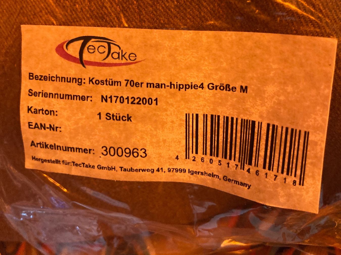 Costumi: Kostüm Hippie M 70er – Nuovo e nell'imballaggio originale da Aarwangen venduto da to-hirschi 4