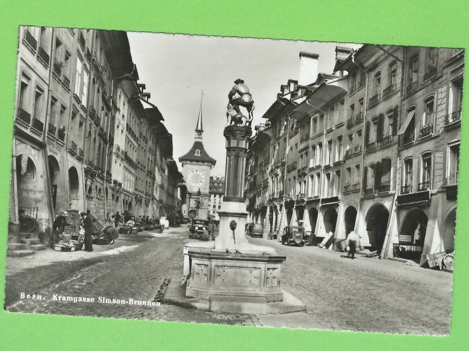 Cartoline postali: Bern, Kramgasse Simson-Brunnen – Usato da Zürich venduto da t24_de