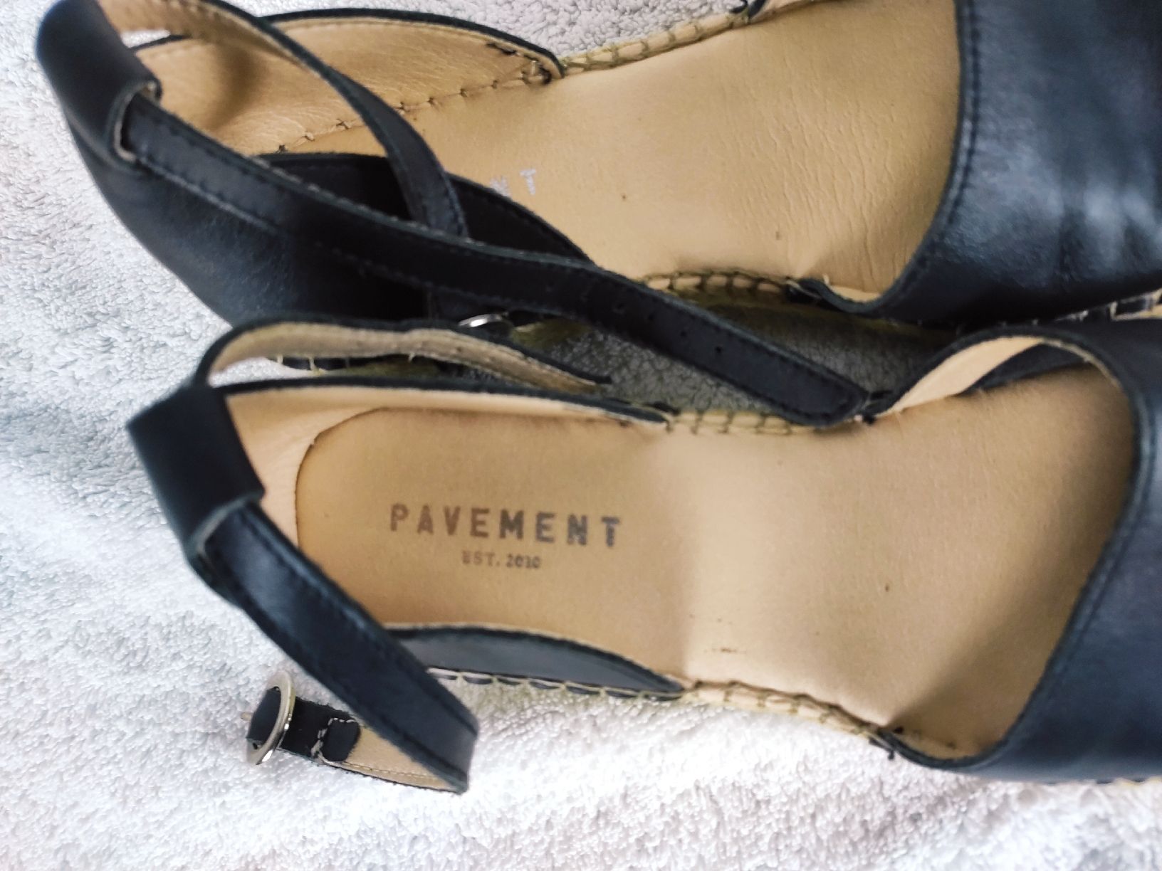 Damenschuhe: Pavement Espadrilles Gr. 38 - Sommer Schuhe schwarz Leder – Gebraucht aus Kreuzlingen von sko_9v6b 2