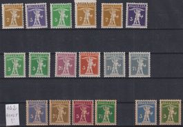 R25) Lot Tellknabe 117-183, mit Gummi ohne Falz, sehe Scan
