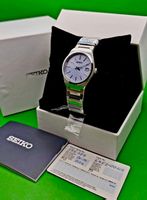 SEIKO CLASSIC DATE SAPPHIRE HELLBLAU SUR599P1 EDELSTAHL MOVT