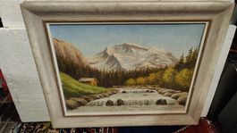 Ölgemälde Berge von Edgar, auf Platte (LG)