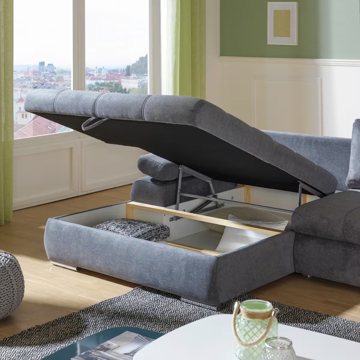 Divani: Carryhome ECKSOFA in Flachgewebe Grau 173/294 cm – Usato da Eschen venduto da 14Jessica14 1