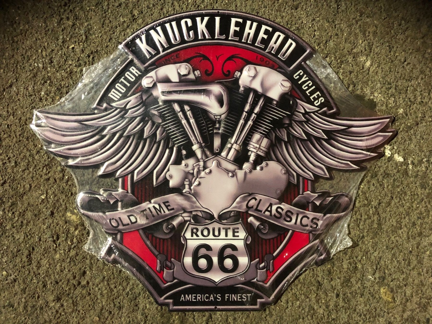 Insegne: Knucklehead route 66 classic harley v2 – Nuovo (secondo la descrizione) da Reinach AG venduto da rares75