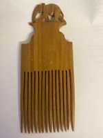 Peigne en bois vintage avec motif éléphant, déco exotique